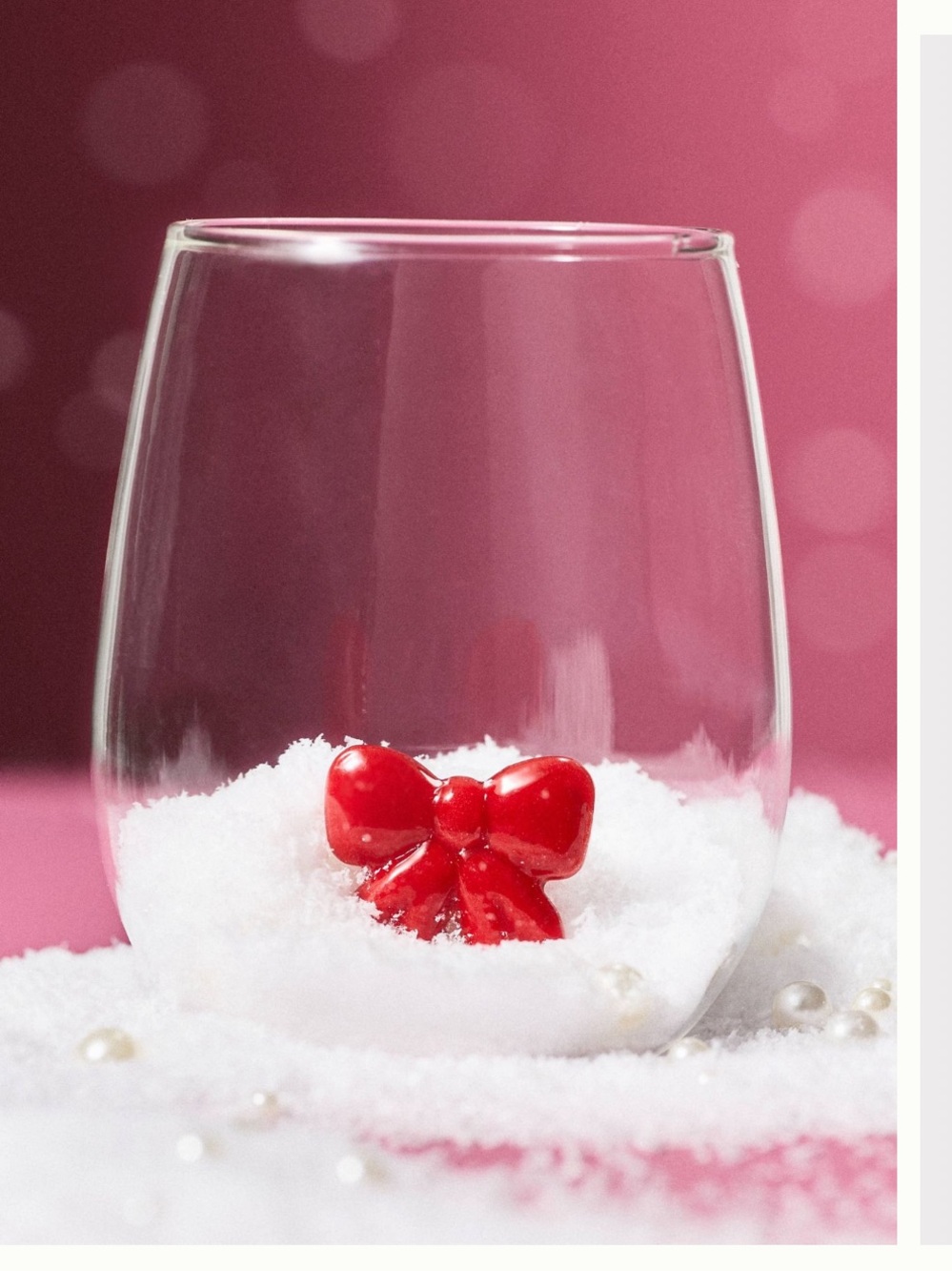 Anthropologie Jolly Icon Stemless Wine Glass